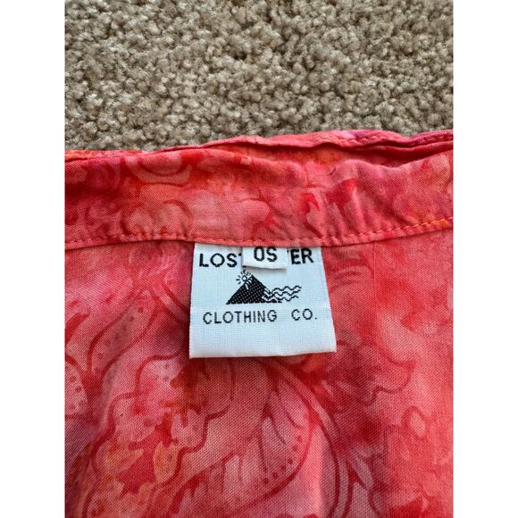 Lost River Clothing Co Vintage Wrap Skirt Hawaiian Floral Cover Up Pink Beach - Picture 4 of 5